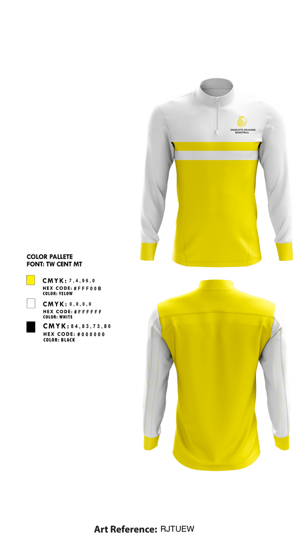 Quarter Zip Jacket, Charlotte Dragons Basketball LLC, Men's Basketball, Teamtime, Team time, sublimation, custom sports apparel, team uniforms, spirit wear, spiritwear, sports uniforms, custom shirts, team store, custom team store, fundraiser sports, apparel fundraiser