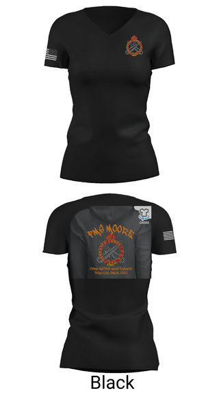 Womens Short Sleeve Vneck Shirt, FMS Moore, Army, Teamtime, Team time, sublimation, custom sports apparel, team uniforms, spirit wear, spiritwear, sports uniforms, custom shirts, team store, custom team store, fundraiser sports, apparel fundraiser