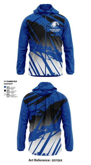 Windbreaker, Columbia Eagles, Men's Soccer, Teamtime, Team time, sublimation, custom sports apparel, team uniforms, spirit wear, spiritwear, sports uniforms, custom shirts, team store, custom team store, fundraiser sports, apparel fundraiser