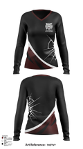 Logan-Rogersville Wildcats 82535935 Women's Long Sleeve V-neck Shirt - 129