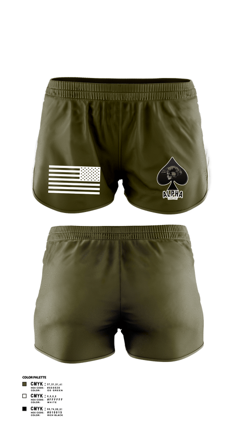 Womens Shorts, Connellsville Area Hugh School Junior ROTC, Army, Teamtime, Team time, sublimation, custom sports apparel, team uniforms, spirit wear, spiritwear, sports uniforms, custom shirts, team store, custom team store, fundraiser sports, apparel fundraiser