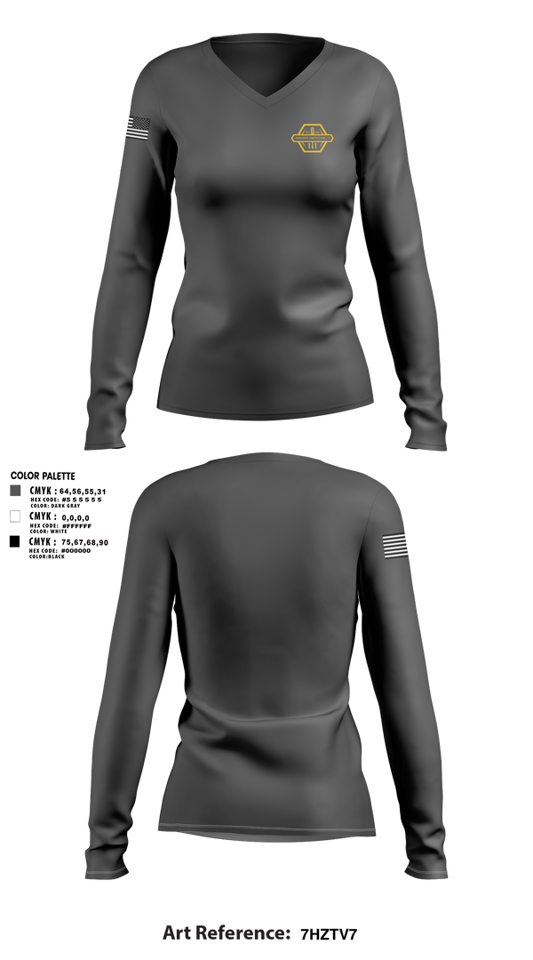 Womens Long Sleeve Vneck Shirt, Isenbarger Construction LLC, , Teamtime, Team time, sublimation, custom sports apparel, team uniforms, spirit wear, spiritwear, sports uniforms, custom shirts, team store, custom team store, fundraiser sports, apparel fundraiser