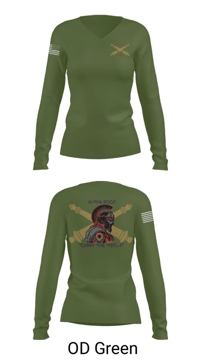 ALPHA ROCK 20137343 Women's Long Sleeve V-neck Shirt - 57
