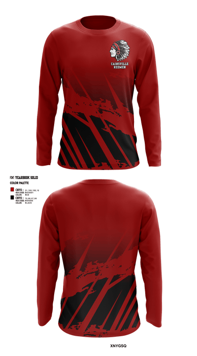 Cainsville Redmen 50352446 Long Sleeve Performance Shirt - 1