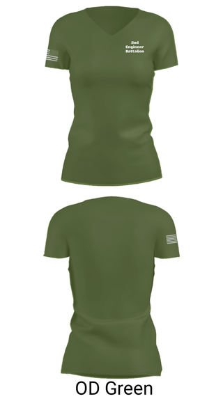 Womens Short Sleeve Vneck Shirt, 2nd Engineer Battalion, Army, Teamtime, Team time, sublimation, custom sports apparel, team uniforms, spirit wear, spiritwear, sports uniforms, custom shirts, team store, custom team store, fundraiser sports, apparel fundraiser
