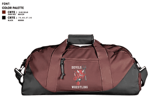 Duffle Bag, Devils, Wrestling, Teamtime, Team time, sublimation, custom sports apparel, team uniforms, spirit wear, spiritwear, sports uniforms, custom shirts, team store, custom team store, fundraiser sports, apparel fundraiser