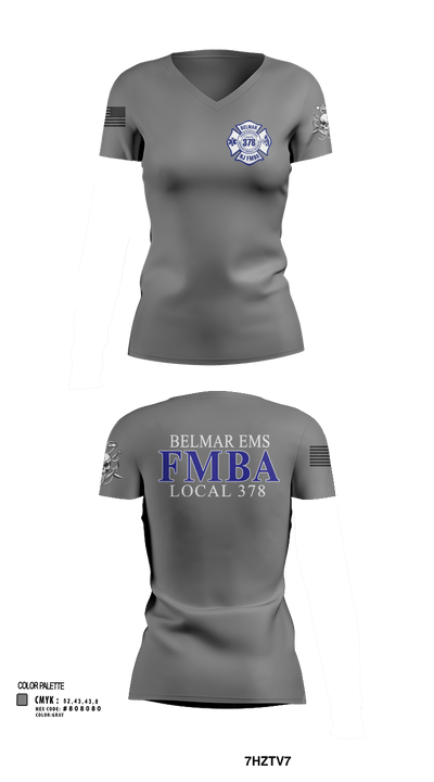Belmar FMBA 91468281 Women's Short Sleeve V-neck Shirt - 116
