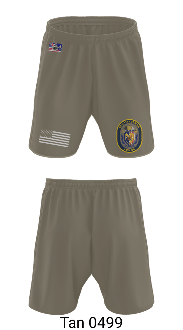 Athletic Shorts With Pockets, USS CANBERRA (LCS 30), Navy, Teamtime, Team time, sublimation, custom sports apparel, team uniforms, spirit wear, spiritwear, sports uniforms, custom shirts, team store, custom team store, fundraiser sports, apparel fundraiser
