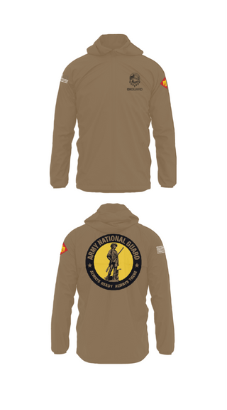 Windbreaker, Recruiting & Retention Battalion, National Guard, Teamtime, Team time, sublimation, custom sports apparel, team uniforms, spirit wear, spiritwear, sports uniforms, custom shirts, team store, custom team store, fundraiser sports, apparel fundraiser