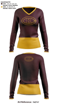 Christ the King High School Cheer 58370879 Women's Long Sleeve V-neck Shirt - 41