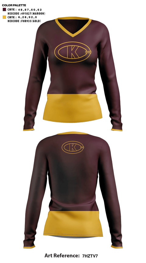 Womens Long Sleeve Vneck Shirt, Christ the King High School Cheer, Cheer, Teamtime, Team time, sublimation, custom sports apparel, team uniforms, spirit wear, spiritwear, sports uniforms, custom shirts, team store, custom team store, fundraiser sports, apparel fundraiser