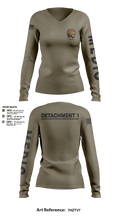 Detachment 1 27221981 Women's Long Sleeve V-neck Shirt - 18