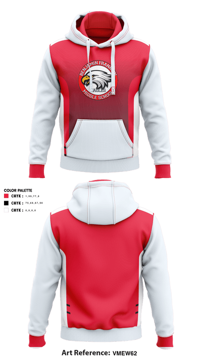 Benjamin Franklin Middle School Volleyball 68376339 Hoodie - 40