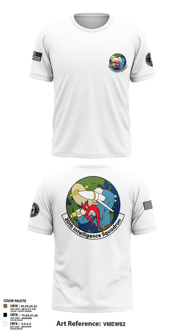 Short Sleeve Performance Shirt, 20th Intelligence Squadron, Air Force, Teamtime, Team time, sublimation, custom sports apparel, team uniforms, spirit wear, spiritwear, sports uniforms, custom shirts, team store, custom team store, fundraiser sports, apparel fundraiser