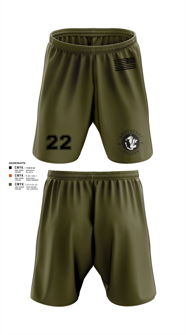 Athletic Shorts With Pockets, Southeast, Men's Soccer, Teamtime, Team time, sublimation, custom sports apparel, team uniforms, spirit wear, spiritwear, sports uniforms, custom shirts, team store, custom team store, fundraiser sports, apparel fundraiser
