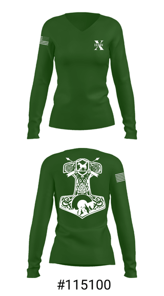 Women's Long Sleeve Vneck Shirt, 10th Special Forces HPW, , Teamtime, Team time, sublimation, custom sports apparel, team uniforms, spirit wear, spiritwear, sports uniforms, custom shirts, team store, custom team store, fundraiser sports, apparel fundraiser