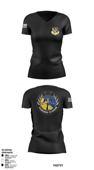 Womens Short Sleeve Vneck Shirt, 374 Airlift Wing, Air Force, Teamtime, Team time, sublimation, custom sports apparel, team uniforms, spirit wear, spiritwear, sports uniforms, custom shirts, team store, custom team store, fundraiser sports, apparel fundraiser