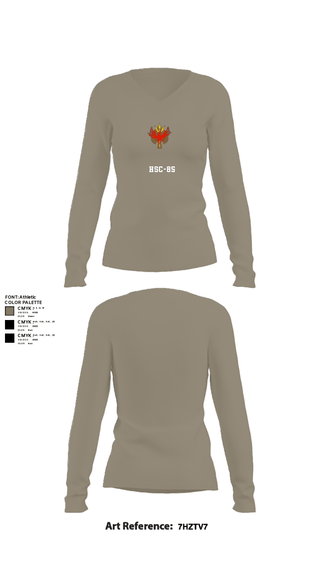 Womens Long Sleeve Vneck Shirt, HSC-85, Navy, Teamtime, Team time, sublimation, custom sports apparel, team uniforms, spirit wear, spiritwear, sports uniforms, custom shirts, team store, custom team store, fundraiser sports, apparel fundraiser