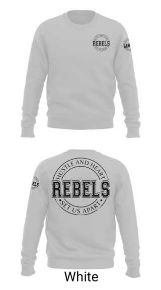 Crew Neck Sweatshirt, REBLES, Men's Basketball, Teamtime, Team time, sublimation, custom sports apparel, team uniforms, spirit wear, spiritwear, sports uniforms, custom shirts, team store, custom team store, fundraiser sports, apparel fundraiser