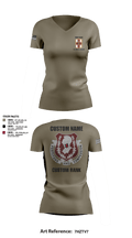 1st Medical Brigade 47127889 Women's Short Sleeve V-neck Shirt - 16