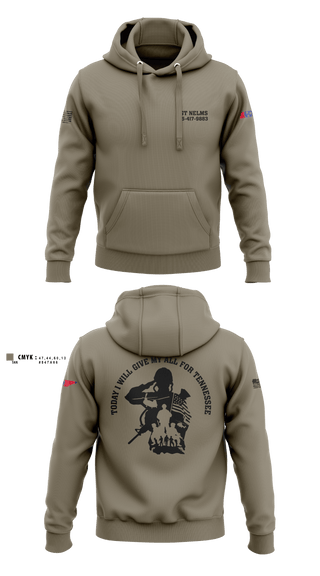 Hoodie, SGT Nelms, National Guard, Teamtime, Team time, sublimation, custom sports apparel, team uniforms, spirit wear, spiritwear, sports uniforms, custom shirts, team store, custom team store, fundraiser sports, apparel fundraiser