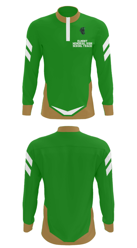 Quarter Zip Jacket, Elmont Memorial High School Track, Track & Field, Teamtime, Team time, sublimation, custom sports apparel, team uniforms, spirit wear, spiritwear, sports uniforms, custom shirts, team store, custom team store, fundraiser sports, apparel fundraiser