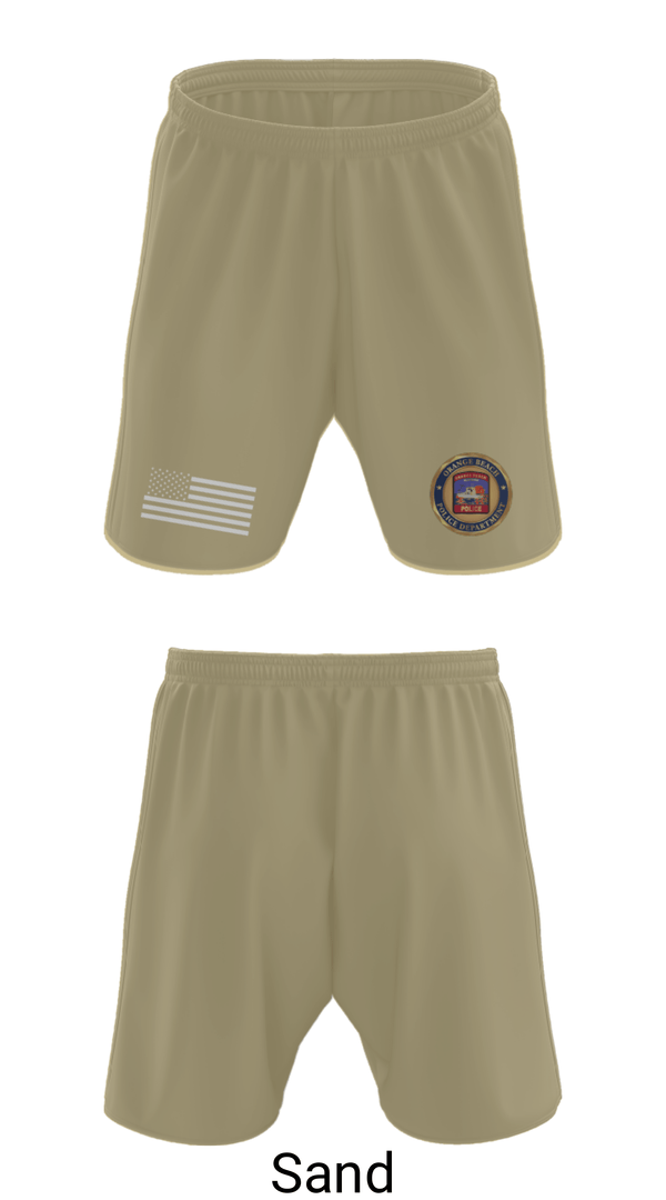 Athletic Shorts With Pockets, Orange Beach Police Department, Police, Teamtime, Team time, sublimation, custom sports apparel, team uniforms, spirit wear, spiritwear, sports uniforms, custom shirts, team store, custom team store, fundraiser sports, apparel fundraiser