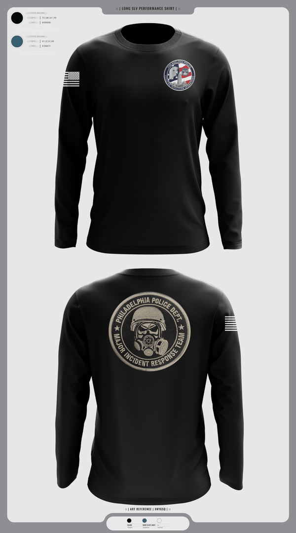 Long Sleeve Performance Shirt, Philadelphia Police Counter Terrorism Operations, Police, Teamtime, Team time, sublimation, custom sports apparel, team uniforms, spirit wear, spiritwear, sports uniforms, custom shirts, team store, custom team store, fundraiser sports, apparel fundraiser