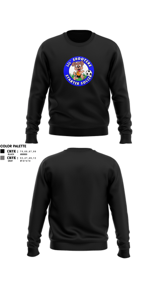 Crew Neck Sweatshirt, Lil' Shooters Starter Soccer, Men's Soccer, Teamtime, Team time, sublimation, custom sports apparel, team uniforms, spirit wear, spiritwear, sports uniforms, custom shirts, team store, custom team store, fundraiser sports, apparel fundraiser