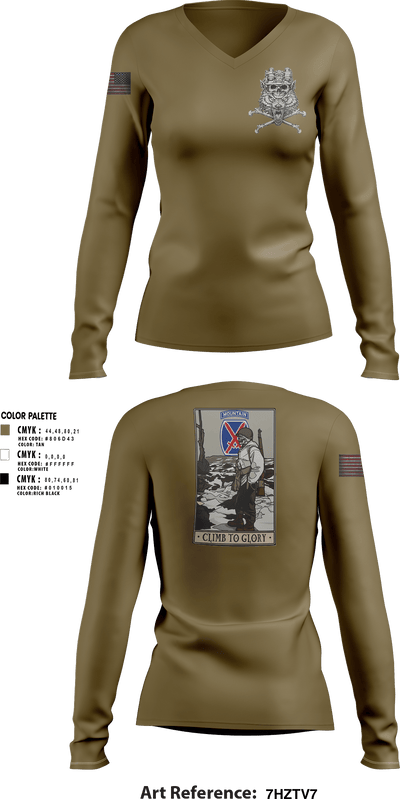 1-32 Dingos 56398185 Women's Long Sleeve V-neck Shirt - 3
