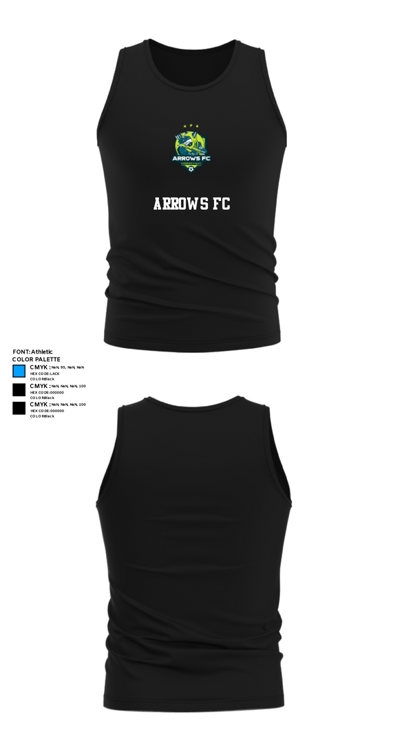 Tank Top, ARROWS FC, Men's Soccer, Teamtime, Team time, sublimation, custom sports apparel, team uniforms, spirit wear, spiritwear, sports uniforms, custom shirts, team store, custom team store, fundraiser sports, apparel fundraiser