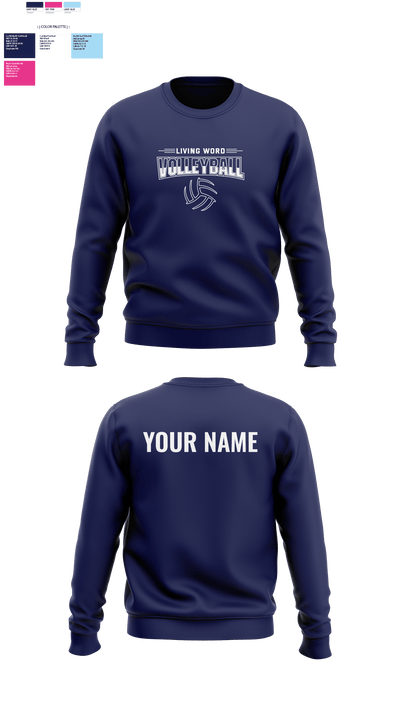 Living Word Academy Volleyball 38101646 Crew Neck Sweatshirt - 5