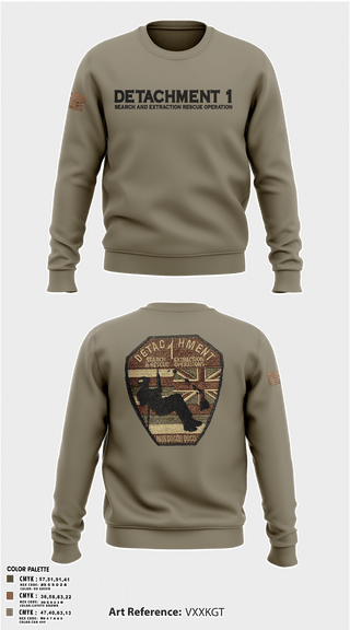 Crew Neck Sweatshirt, Detachment 1, Air Force, Teamtime, Team time, sublimation, custom sports apparel, team uniforms, spirit wear, spiritwear, sports uniforms, custom shirts, team store, custom team store, fundraiser sports, apparel fundraiser