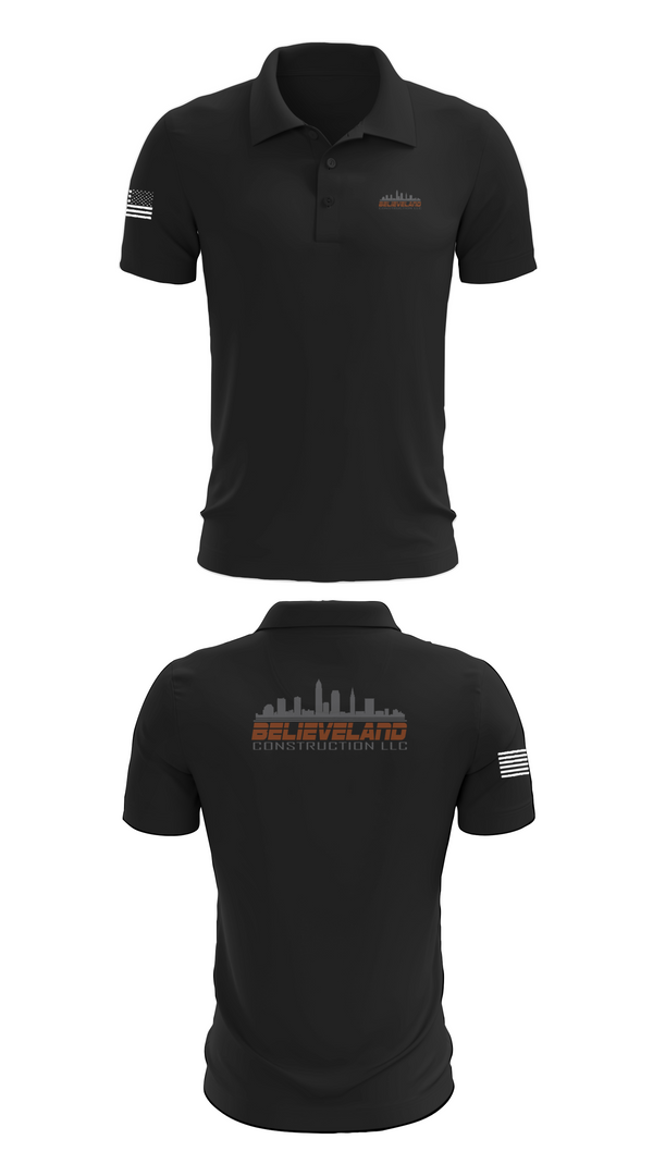 Short Sleeve Performance Polo, Believeland Construction LLC, , Teamtime, Team time, sublimation, custom sports apparel, team uniforms, spirit wear, spiritwear, sports uniforms, custom shirts, team store, custom team store, fundraiser sports, apparel fundraiser