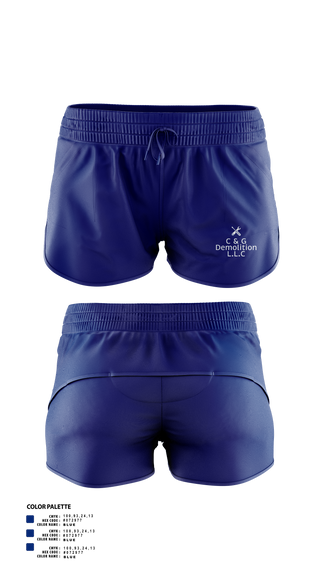 Womens Shorts, C&G Demolition L.L.C, , Teamtime, Team time, sublimation, custom sports apparel, team uniforms, spirit wear, spiritwear, sports uniforms, custom shirts, team store, custom team store, fundraiser sports, apparel fundraiser