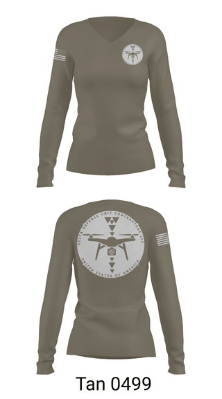 Womens Long Sleeve Vneck Shirt, Delta Defense Unit, Police, Teamtime, Team time, sublimation, custom sports apparel, team uniforms, spirit wear, spiritwear, sports uniforms, custom shirts, team store, custom team store, fundraiser sports, apparel fundraiser
