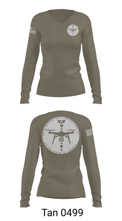 Delta Defense Unit 32292143 Women's Long Sleeve V-neck Shirt - 73