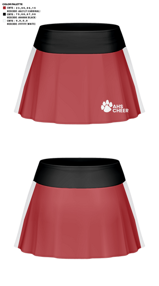 Skort, Asheville High School Cheer, Cheer, Teamtime, Team time, sublimation, custom sports apparel, team uniforms, spirit wear, spiritwear, sports uniforms, custom shirts, team store, custom team store, fundraiser sports, apparel fundraiser