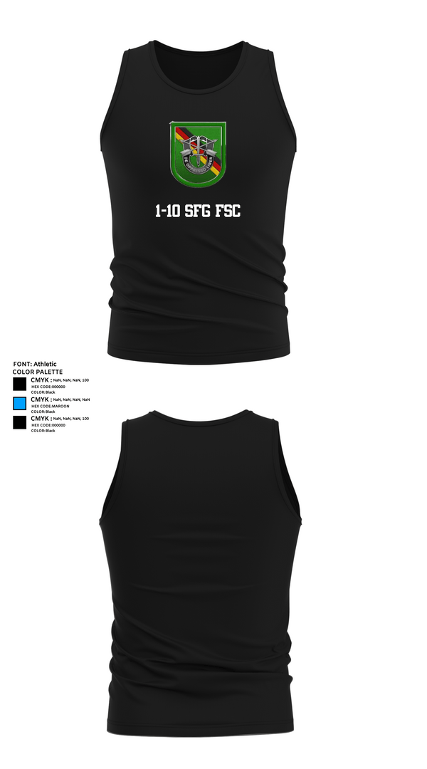 Tank Top, 1-10 SFG FSC, Army, Teamtime, Team time, sublimation, custom sports apparel, team uniforms, spirit wear, spiritwear, sports uniforms, custom shirts, team store, custom team store, fundraiser sports, apparel fundraiser
