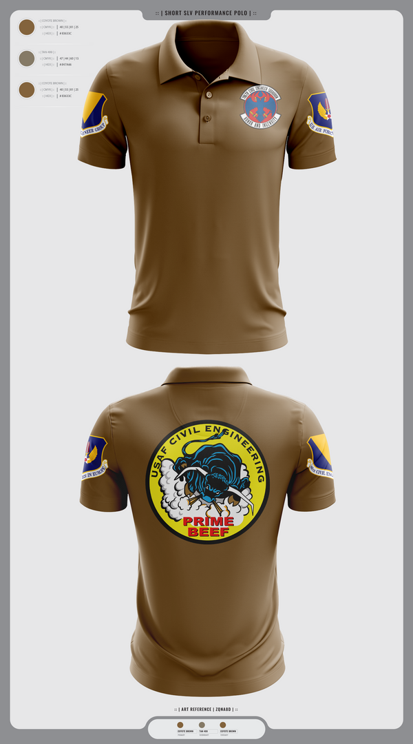Short Sleeve Performance Polo, 786th CES, Air Force, Teamtime, Team time, sublimation, custom sports apparel, team uniforms, spirit wear, spiritwear, sports uniforms, custom shirts, team store, custom team store, fundraiser sports, apparel fundraiser