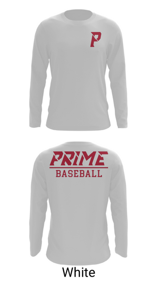 Long Sleeve Performance Shirt, Prime Baseball, Baseball, Teamtime, Team time, sublimation, custom sports apparel, team uniforms, spirit wear, spiritwear, sports uniforms, custom shirts, team store, custom team store, fundraiser sports, apparel fundraiser