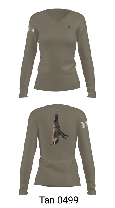 Mals K9 82782648 Women's Long Sleeve V-neck Shirt - 77