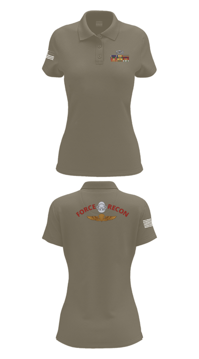 B Co. 3rd Recon Bn 24537683 Women's Short Sleeve Performance Polo  - 75