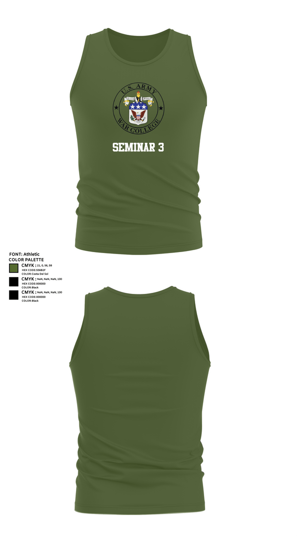 Tank Top, Seminar 3, Army, Teamtime, Team time, sublimation, custom sports apparel, team uniforms, spirit wear, spiritwear, sports uniforms, custom shirts, team store, custom team store, fundraiser sports, apparel fundraiser