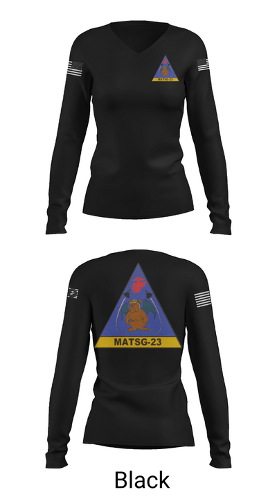 matsg-23 81067333 Women's Long Sleeve V-neck Shirt - 37