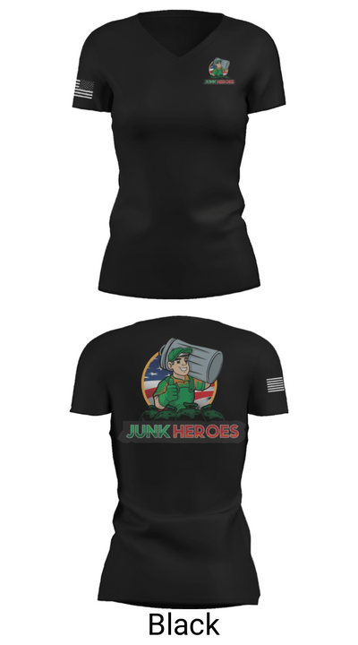 Junk Heroes 27502871 Women's Short Sleeve V-neck Shirt - 14