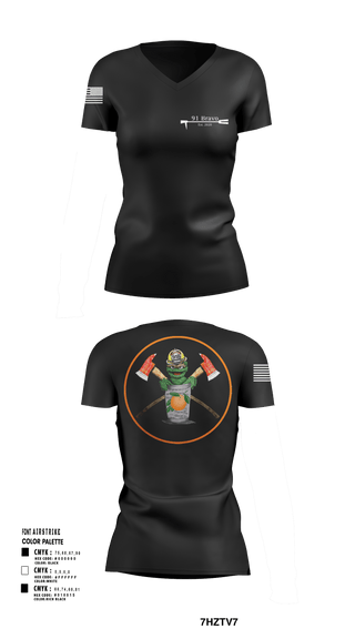 Womens Short Sleeve Vneck Shirt, 91 Bravo, Fire Department, Teamtime, Team time, sublimation, custom sports apparel, team uniforms, spirit wear, spiritwear, sports uniforms, custom shirts, team store, custom team store, fundraiser sports, apparel fundraiser