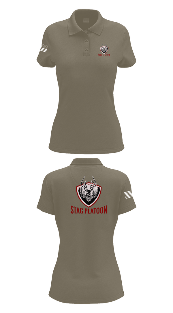 Womens Short Sleeve Performance Polo, Eagle troop 2/2, Army, Teamtime, Team time, sublimation, custom sports apparel, team uniforms, spirit wear, spiritwear, sports uniforms, custom shirts, team store, custom team store, fundraiser sports, apparel fundraiser