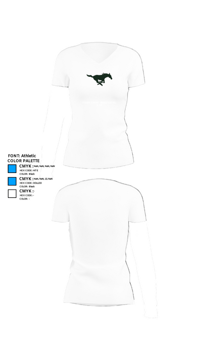 Pillow Academy (Middle School) Cheer 2978270 Women's Short Sleeve V-neck Shirt - 18