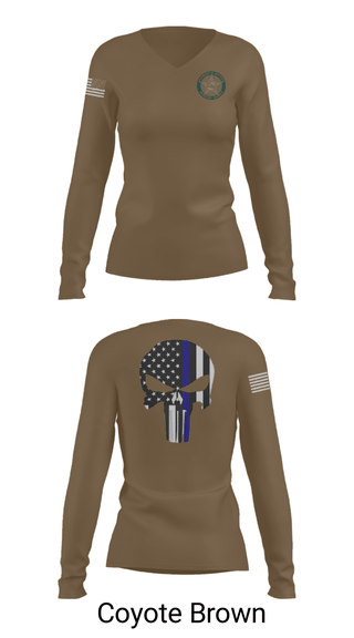 Women's Long Sleeve Vneck Shirt, BROWARD SHERIFF EXPLORERS, Police, Teamtime, Team time, sublimation, custom sports apparel, team uniforms, spirit wear, spiritwear, sports uniforms, custom shirts, team store, custom team store, fundraiser sports, apparel fundraiser